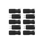 FLASHMEMORY VERBATIM/32GB PINSTRIPE NEGRO USB 2.0 /PACK DE 10 UNDS.